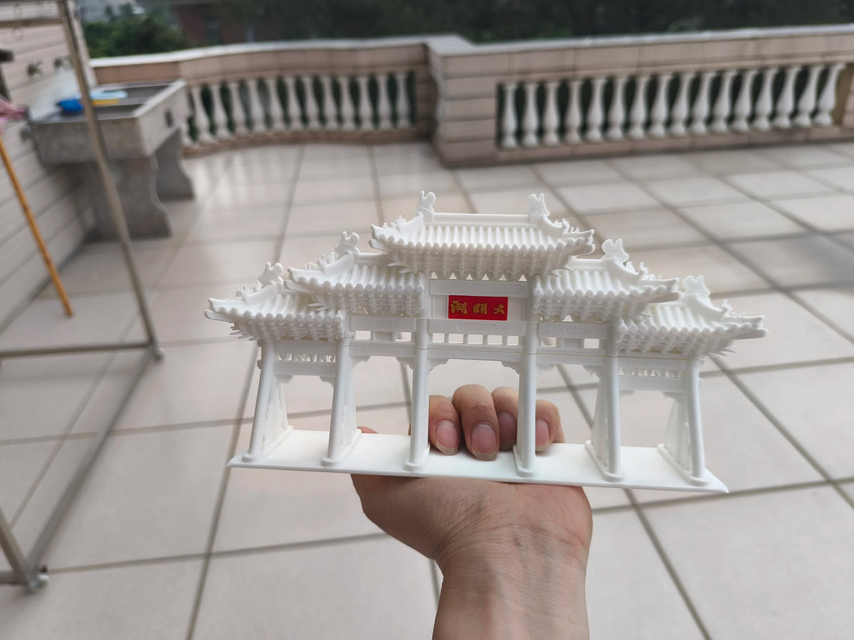 Daming Lake Archway Miniature Model 3D Printed Desktop Ornament for Diorama Scenery