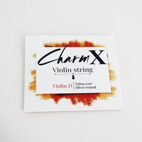 CharmX Nylon Core Violin Strings Set for Professional Performance and Exams, Adult and Children, 4/4 Size
