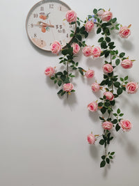 Artificial Rose Flower Vine Garland for Wall Arch Hanging Air Conditioning Pipe Decoration