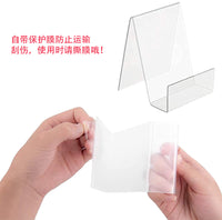 Acrylic Round Corner Bookends Clear Display Stand for Library and Retail