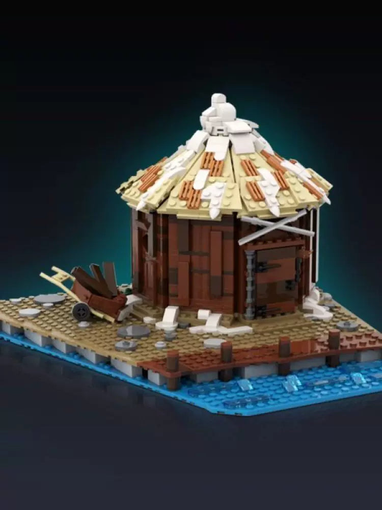 XLmocs Viking Tribe Storage Hut Building Blocks Set, 1150 Pieces