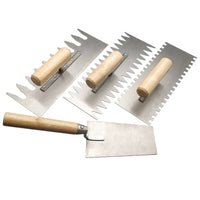 Chuan Yue Notched Trowel for Tile Laying and Plastering, Stainless Steel