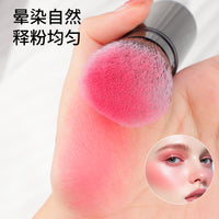 Retractable Makeup Brush with Travel Pouch, Portable Powder Foundation Brush Set