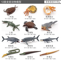 Miniature Prehistoric Ocean Animal Models for Kids - Ammonite, Trilobite, Turtle, Dunkleosteus Figurines