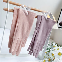 Women's Thin Fingerless UV Protection Gloves for Driving Cycling Outdoor Activities