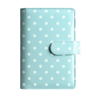 A6 Polka Dot Multifunctional Loose-Leaf Organizer with Card Slots and Magnetic Closure for Budgeting and Document Storage