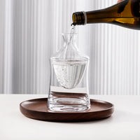Japanese Style Crystal Glass Sake Decanter with Ice Chiller