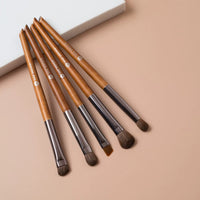 Portable Mini Eyeshadow Brush Set with Soft Pony Hair for Professional Eye Makeup