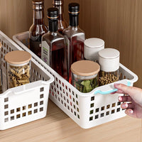 Plastic Desktop Storage Basket Hollow Organizer for Snacks and Sundries