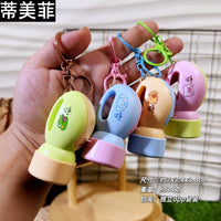 Mini LED Flashlight Keychain for Pet Play and Cat Teasing, Cute Macaron Color Pendant