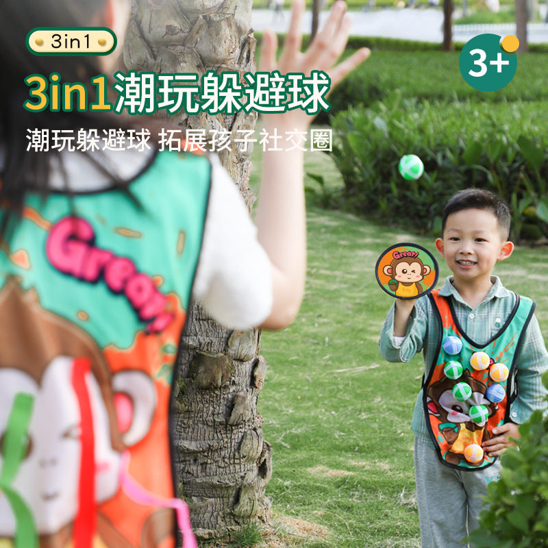 Kids Outdoor Dodgeball Sticky Ball Game Set for Sensory Training and Parent-Child Interaction