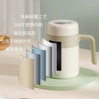 Large Capacity 316 Stainless Steel Insulated Mug with Handle and Tea Infuser for Office