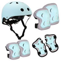 Adjustable Protective Gear Set for Outdoor Sports Cycling Skating Climbing - Helmet, Knee, and Elbow Pads for Kids and Adults