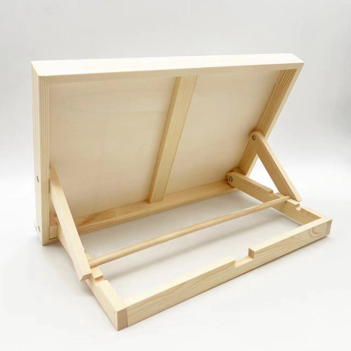 Portable Wooden Tabletop Easel for Artists, Foldable Art Drawing Board Stand, Adjustable Writing Slope