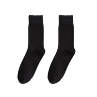 Men's Business Dress Mid-Calf Cotton Socks Odor-Resistant for Suit Shoes