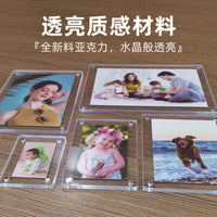 Magnetic Acrylic Photo Frame for Instant Prints and DIY Photo Walls, 2-6 Inch Refrigerator Magnet Display