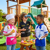 Kids' Role Play Costume Set - Firefighter, Police, Chef, Pilot Outfits for Stage Performance & Pretend Play