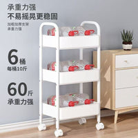 Multi-Layer Rolling Utility Cart with Wheels for Kitchen, Bathroom, and Storage