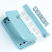 Morandi Color Metal Single/Double Hole Punch for Loose-Leaf Binders and Document Binding