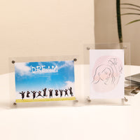 Double-Sided Transparent Acrylic Photo Frame for Desktop Display