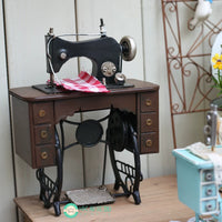 Vintage Iron Art Sewing Machine Mini Model Ornaments
