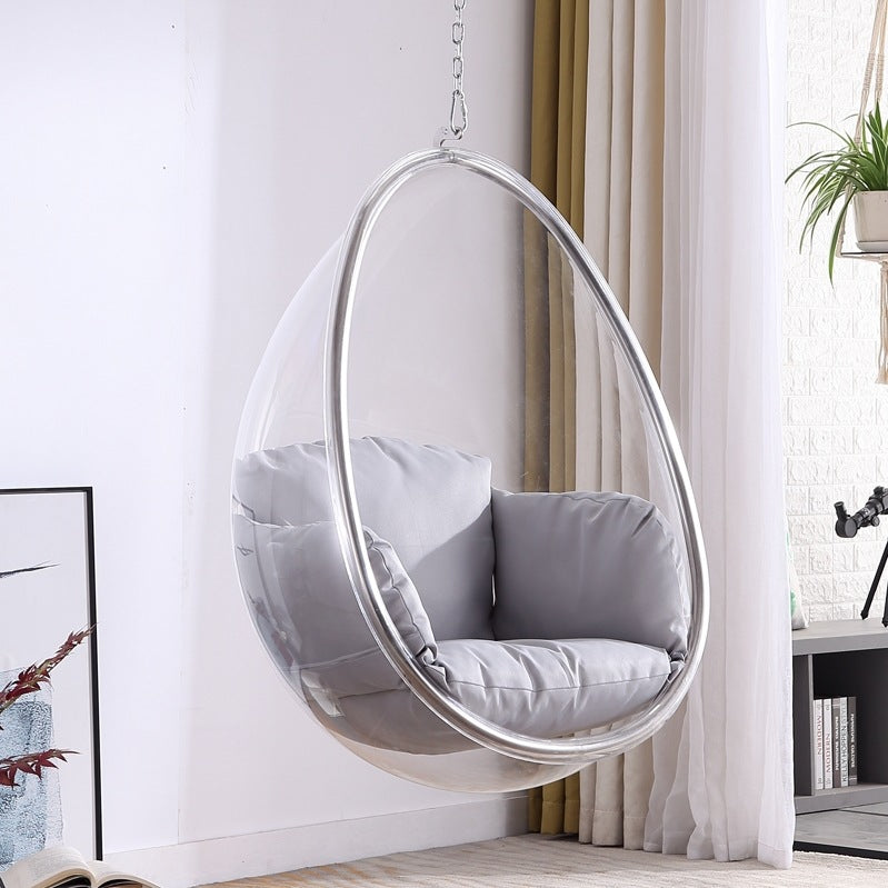 Bubble Hanging Chair Acrylic Swing for Indoor Outdoor Balcony Patio