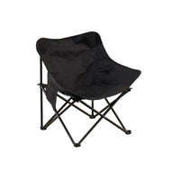 Portable Outdoor Camping Table and Chair Set with Moon Chairs and Roll-Up Table