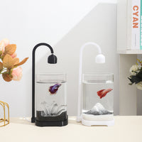 Ultra-White Glass Betta Fish Tank Desktop Aquarium with Landscaping Options