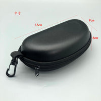 EVA Hard Shell Zippered Sunglasses Case with Hook for Cycling and Travel