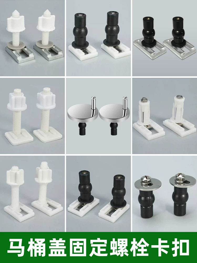 Toilet Seat Fixing Bolts, Screws, and Clips, Toilet Seat Panel Accessories