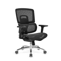 Ergonomic Office Chair with Reclining Backrest and Lumbar Support for Dormitory and Computer Desk