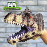 Kids Dinosaur Hand Puppet Realistic Parent-Child Interactive Toy Soft Rubber Model for Boys