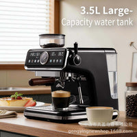 Espresso Machine with Grinder and Milk Frother, Semi-Automatic Pump Pressure Coffee Maker for Home Use