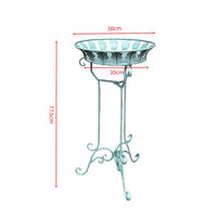 Wrought Iron Round Flower Stand Small Table Stool Indoor Outdoor Patio Balcony Coffee Table Decoration