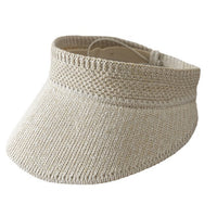 Foldable Linen Sun Visor Hat for Women, Wide Brim UV Protection Outdoor Beach Cap
