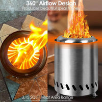 Portable Stainless Steel Outdoor Wood Burning Gasification Stove for Camping and Patio