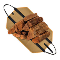 Oxford Cloth Firewood Log Carrier Bag, Foldable Wood Storage Tote with Handles