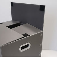 Foldable Plastic Moving Storage Box with Lid, Moisture-proof and Reusable Corrugated Board Container