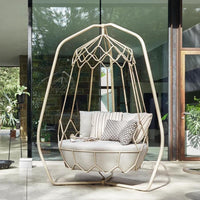 Outdoor Nordic Swing Chair Hanging Basket Balcony Rattan Sofa Combination for Patio Villa Leisure
