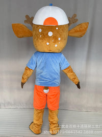 Christmas Reindeer Mascot Costume Adult Deer Inflatable Suit for Advertising Events