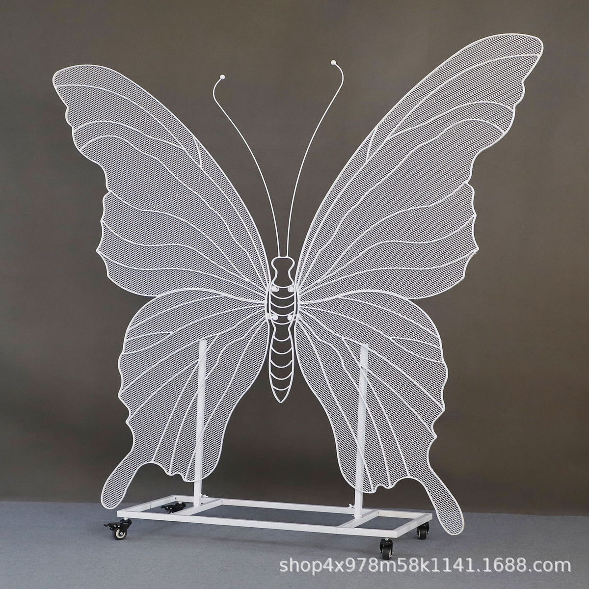 Wedding Arch Butterfly Iron Frame with Wheels for Event Decor