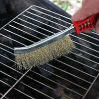 Copper Plated/Stainless Steel Wire Brush with Plastic Handle for Industrial Cleaning and Rust Removal