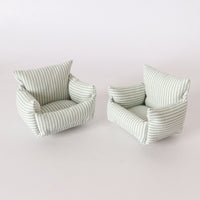 Miniature 1:12 Scale Dollhouse Single Sofa for BJD Dolls, Living Room Furniture Model