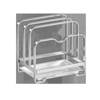 Stainless Steel Pot Lid and Cutting Board Holder, Kitchen Countertop Organizer with Drain Rack