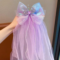 Girls' Princess Crown Veil Headpiece for Birthday Parties and Photo Shoots