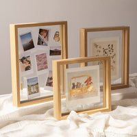 Double-Sided Clear Acrylic Photo Frame for Desk Display, 6-7 Inch and A4 Art Certificates