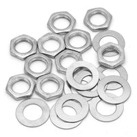 Guitar Potentiometer Mounting Nuts and Washers for M7/M8 Tone Control Knobs