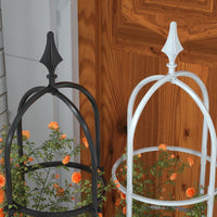 Rose and Clematis Garden Trellis for Climbing Plants, Outdoor Metal Arch Support