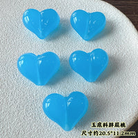 Imported Glass Tourmaline Powder Transparent Heart Water Drop Faceted Beads for DIY Necklace Bracelet Making