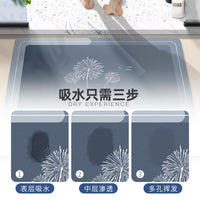 Soft Diatomaceous Earth Absorbent Mat Bathroom Floor Mat Toilet Entrance Non-slip Quick Dry Foot Mat Home Carpet